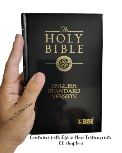 Holy Bible ESV Semi Compact Bible (English Standard Version) Hard Bound (Black colour) Contains Both Old & New Testament – Raviz Enterprises