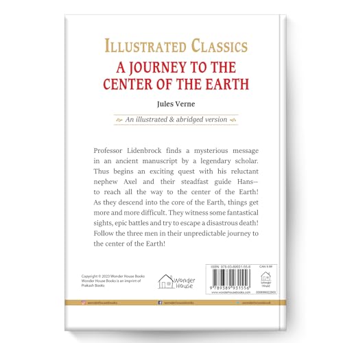 Journey To The Center of The Earth: Illustrated Abridged Children Classics English Novel With Review Questions (Hardback)