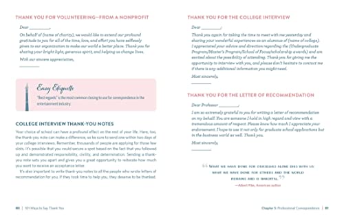 101 Ways to Say Thank You: Notes of Gratitude for Every Occasion