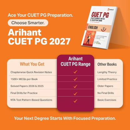Arihant CUET PG Economics 2027 | Chapterwise Notes & Question Bank | 1500+ Exam Pattern MCQs | 5 Final Drills | CUET PG 2026 Solved Paper | Based on NTA Test Pattern