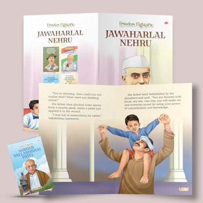 Story Books for Kids (Set of 15 Books) (Illustrated) - Freedom Fighters - Biographies for Children - Gandhi, Nehru, Sarojini Naidu, Tilak, Mangal Pandey etc., - Age 6+