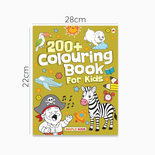 Colouring Book for Kids - 200+ Colouring Activities - Gift to Children for Painting, Drawing & Colouring - Shapes, Numbers, Animals, Festivals, Flowers, Vegetables - 2 to 5 years old
