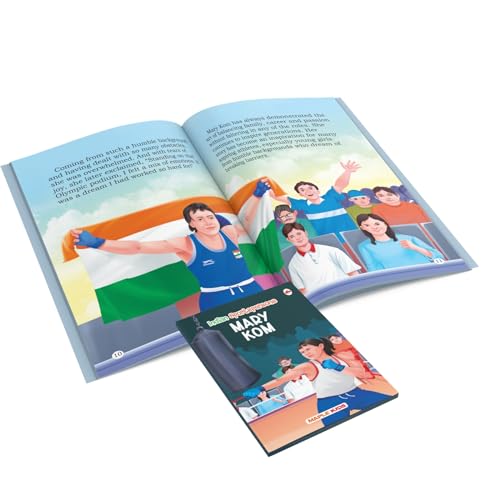 Story Books for Kids - Indian Sportspersons - Men - Women (Illustrated) (Set of 5 books) - Biographies for Children - Age 6 + - Dhyan Chand, Mary Kom, Sachin Tendulkar, Leander Paes, P. V. Sindhu