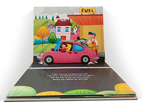 Pop-Up Transport - Car - Gorgeously Illustrated Pop-Up Book For Children - Learn About The World Of Cars And What All They Do