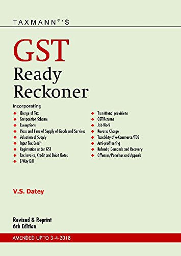 GST Ready Reckoner (6th Edition 2018) book cover