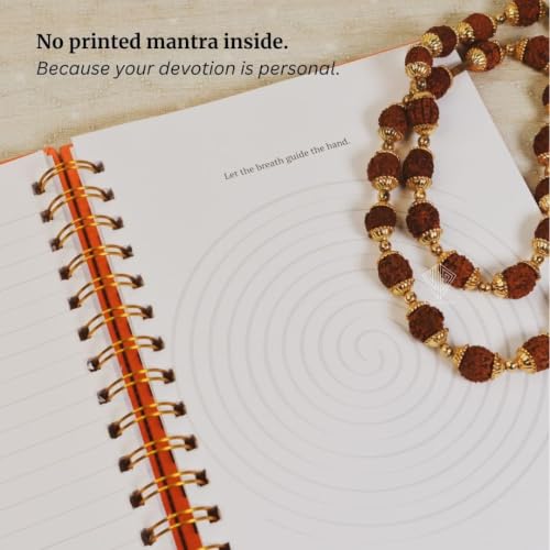 Vibha Designs Likhit Japa - Meditative Writing Practice Book | Mantra Writing Journal | 150 Pages | Premium Hardcover with Gold Detailing | Gift for ... Your Sadhna This Chaturmaas | 120 GSM Paper