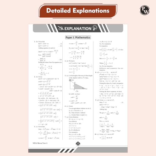 PW UPSC NDA/NA National Defence Academy Naval Academy 10 Previous Year Solved Papers 2019-2025 & 10 Mock Tests with 20 OMR Sheets For NDA Exams 2025-2026 [Paperback] PW