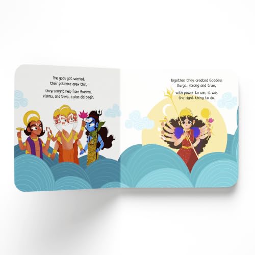 Goddess Durga and Mahishasura: Tales of Hindu Gods and Goddesses: An Illustrated Board Book for Kids | Story Book on Durga | Ages 5+ [Select Learning]