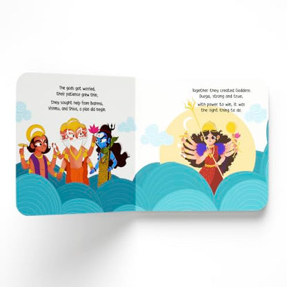 Goddess Durga and Mahishasura: Tales of Hindu Gods and Goddesses: An Illustrated Board Book for Kids | Story Book on Durga | Ages 5+ [Select Learning]