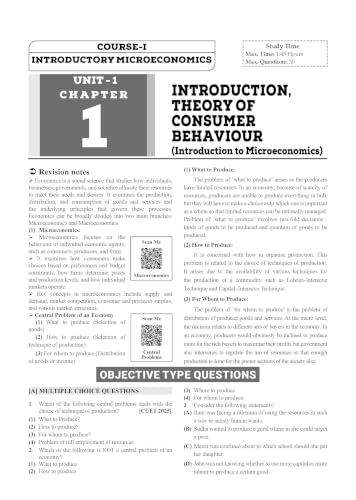 Oswaal NTA CUET (UG) Chapter-wise Solved Papers Question Bank | Economics | PYQs (2022–2026) NCERT aligned MCQs | With Solved Paper 2026 | For 2027 Exam | With Oswaal AI