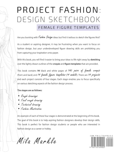 Project Fashion: Design Sketchbook (Female Figure Templates)