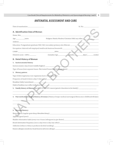 Case Book/ Clinical Requirements for Midwifery/ Obstetrics and Gynecological (OBG) Nursing I & II, 3/E | Clinical Case Recording Book for BSc Nursing 6th & 7th Semesters: 1