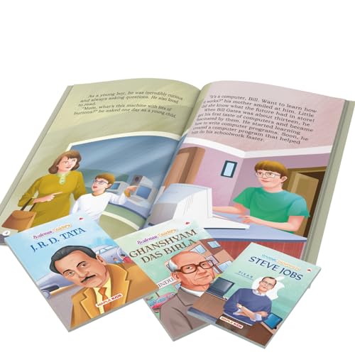 Story Books for Kids - Greatest Entrepreneurs (Set of 10 Books) (Illustrated) - Biographies for Kids - Elon Musk, Bill Gates, Jeff Bezos, Steve Jobs, Ambani, Narayana Murthy, … - Age 6+ Years