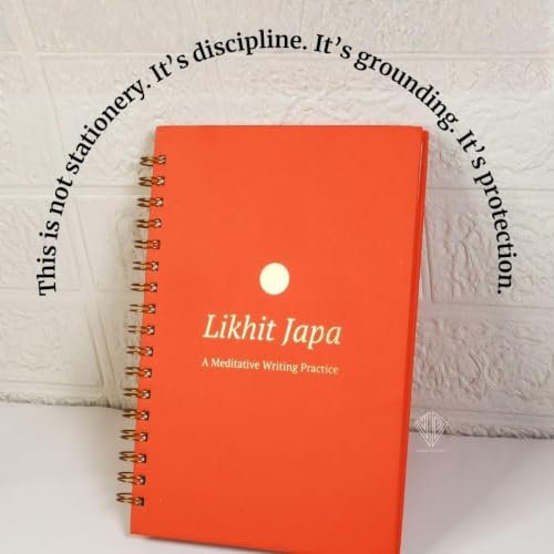 Vibha Designs Likhit Japa - Meditative Writing Practice Book | Mantra Writing Journal | 150 Pages | Premium Hardcover with Gold Detailing | Gift for ... Your Sadhna This Chaturmaas | 120 GSM Paper