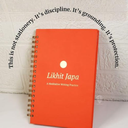 Vibha Designs Likhit Japa - Meditative Writing Practice Book | Mantra Writing Journal | 150 Pages | Premium Hardcover with Gold Detailing | Gift for ... Your Sadhna This Chaturmaas | 120 GSM Paper