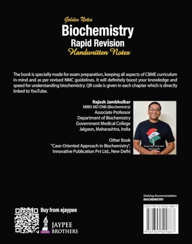 Golden Notes Biochemistry Rapid Revision Handwritten Notes, 4/E for Undergraduate Medical Students (MBBS, BDS, BAMS, BHMS, BPharm, BSc Biochemistry) & NEET PG Exam | Mnemonics & 100+ Clinical Cases