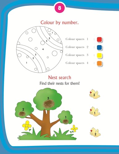 Kids 1st Activity Book – Math’s For Ages 3–4 | Fun Tracing, Counting, and Number Activities | Early Math Learning with Colorful Pictures.