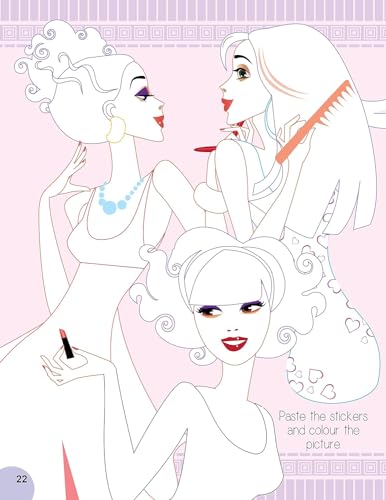 Nail Art and Hair Style Colouring and Sticker Activity Book for Kids Age 3 -6 years- Create and Colour Your Own Nail Art with 100+ Glitter Stickers
