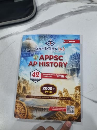 Samiksha IAS APPSC Topic-wise 42 Years AP History PYQs Book, 2nd Edition, 2000+ Topic-Wise Previous Year Questions (1984-2026)