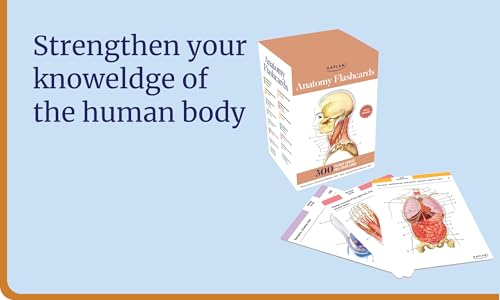 Kaplan Anatomy Flashcards: 300 Clearly Labeled Full-Color Cards