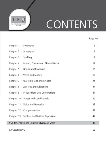 MTG International English Olympiad (IEO) Workbook Class 7 - Chapter-wise MCQs with Achievers Section - SOF Olympiad Books For 2026-27 Exam