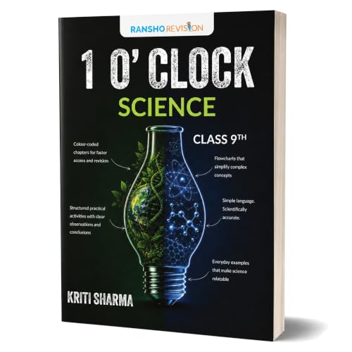 1 O’ Clock Class 9 Science Revision Book | Based on New NCERT Grade 9 Science Syllabus 2026-27 | Audiobooks on App + 3D Interactive Videos via QR | ... Graphs, Experiments & Beyond Basics
