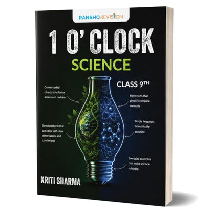 1 O’ Clock Class 9 Science Revision Book | Based on New NCERT Grade 9 Science Syllabus 2026-27 | Audiobooks on App + 3D Interactive Videos via QR | ... Graphs, Experiments & Beyond Basics
