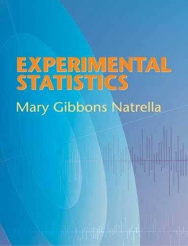 Experimental Statistics book cover