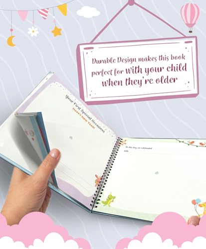 Baby Record Book - Premium Journal for Milestones & Memories with Photo Album for 0-5 Years Baby Girl/Boy | 56 Pages | Best Gift for Pregnancy, Baby Shower Party, New Born & New Parents