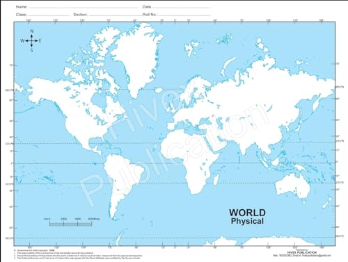 Outline Practice map of India and World (Both Political and Physical map) | A-4 BIG SIZE | Set Of 100 Maps | Printed on High Grade Paper