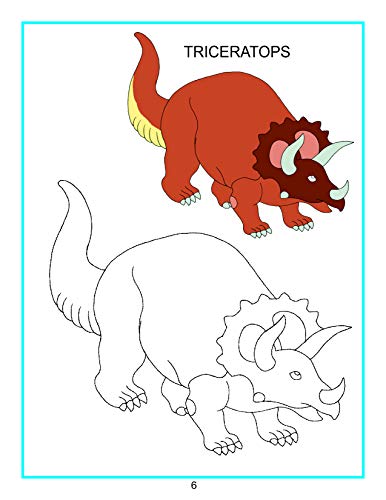 Dinosaurs Colouring Book for Kids Age 3–8 | Creative Colouring Pages with Fun Prehistoric Creatures | Engaging Activity to Boost Creativity, Focus & Motor Skills | Ideal for Preschool, Kindergarten & Young Artists
