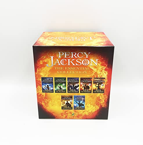 The Essential Percy Jackson Collection (7 Books Set) by Rick Riordan (Lightning Thief, Sea of Monsters, Titan's Curse, Battle of Labyrinth, Last Olympian, Greek Heroes, Greek Gods)