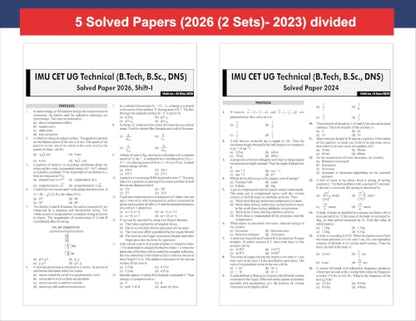 Disha Target IMU-CET 2027 Entrance with 5 Previous Year Solved Papers & 5 Mock Tests | Fully Solved | 2 Solved Paper Sets of 2026