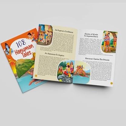 108 Hanuman Stories (Illustrated) - Story Book for Kids - English Stories for Children - Bedtime Stories - Moral Stories - Age 3+ - Read Aloud to Infants, Toddlers
