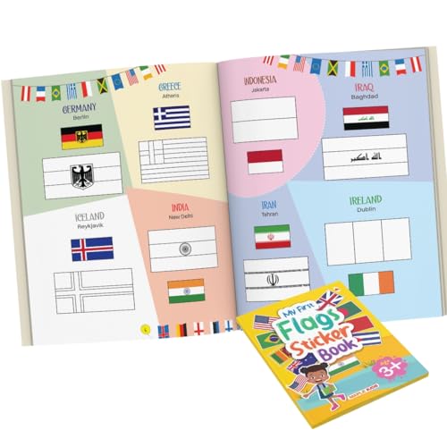 My First Sticker Book - Flags - Activity Book for Kids with 50+ Stickers - Stickers for Children - Age 3+ Years