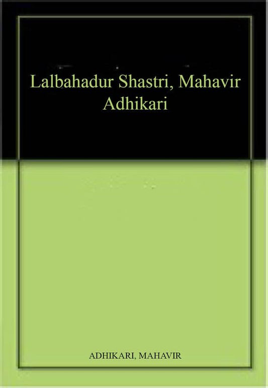 Lalbahadur Shastri book cover