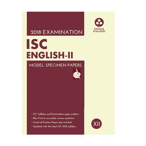 Model Specimen Papers for English 2: ISC Class 12 for March 2018 Examination (Old Edition) book cover