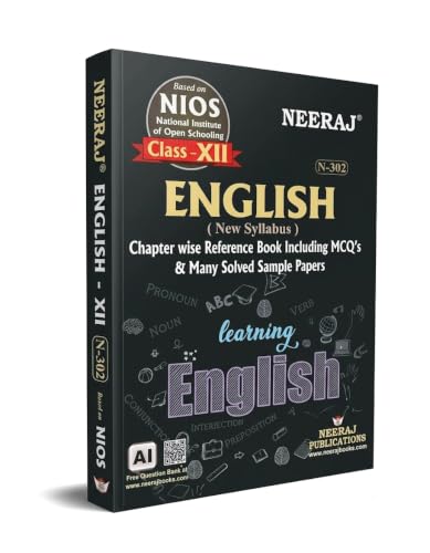 NEERAJ NIOS 302 English Class 12 | New Syllabus | Chapter Wise Help Book/Guide Including Many Solved Sample Papers & Important Exam Notes (Question Bank) | 2025 2026