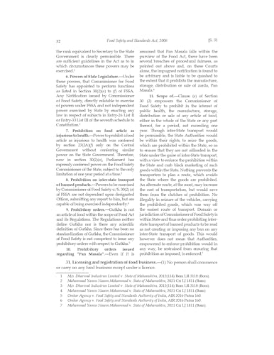 Lawmann's Food Safety and Standards Act, 2006 | Bare Act with Comments