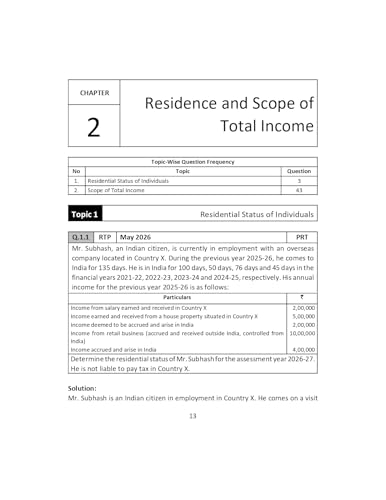 Scanner CA Intermediate | Paper-3: Taxation | For Sep.26 & Jan.27 Exams | Solved Papers with PYQs (Included May 26 Questions) | Shuchita Prakashan: 1 (Scanner Series)