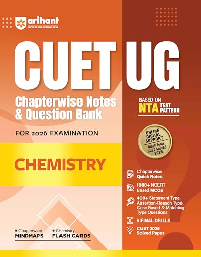 Arihant CUET UG 2026 PCB Combo (Physics, Chemistry & Biology) | Chapterwise Notes & Question Bank | Based on NTA Pattern | 1000+ NCERT MCQs, Assertion ... & Flash Cards | Free Online Digital Support.