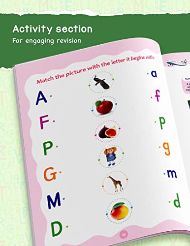 Blossom English Alphabet Writing Book for Kids | 3 to 5 Year Old | ABCD Capital and Small Letter Practice and Activities for Nursery Children | 55 Practice Boxes for each Letter [Paperback] Target Publication