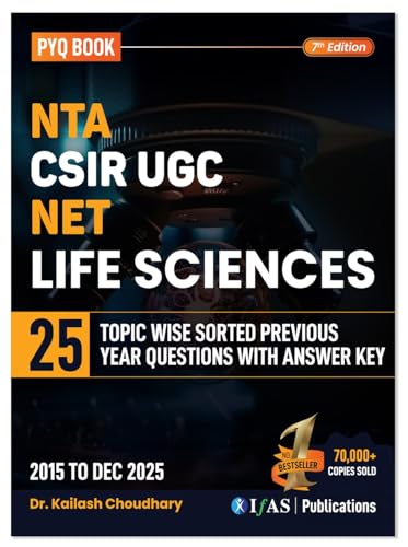 CSIR NET Life Science Books 2026 | Previous Year Solved Papers (2015–Dec 2025) with Answer Key | Best Seller Topic-wise PYQ Book for CSIR UGC NET, GATE, DBT & ICMR | IFAS Publications