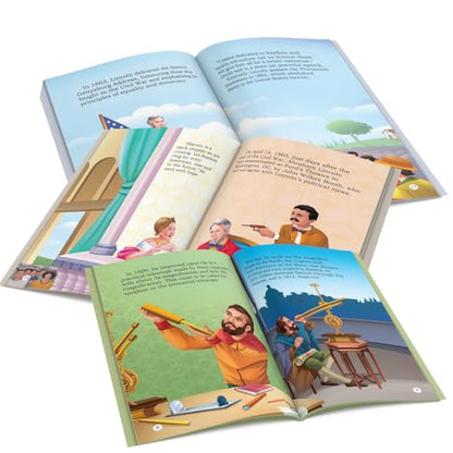 Story Books for Kids - World Famous Personalities (Set of 20 Books) (Illustrated) - Scientists, Entrepreneurs, Leaders - Biographies for Kids - Steve ... Newton, Abraham Lincoln, Churchill