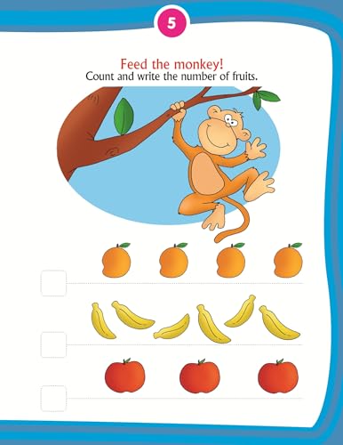 Kids 1st Activity Book – Math’s For Ages 3–4 | Fun Tracing, Counting, and Number Activities | Early Math Learning with Colorful Pictures.