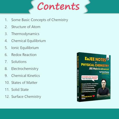 PW EaJEE Handwritten Notes For Physical Chemistry By Faisal Razaq | Chapterwise and Topicwise 1200+ Questions | Complete JEE Main & Advanced Syllabus | Handpicked PYQs [Paperback] Faisal Razaq