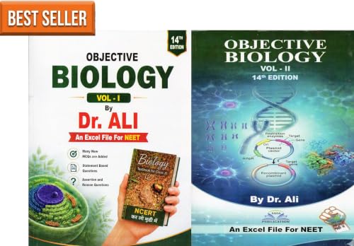 Dr. Ali - Objective Biology for NEET - Vol 1 and 2 - Combo Set of 2 Books - An Excel File for NEET - New Latest 14th/Ed. Reveised & Updated as per New NCERTs - for 2027 Exams