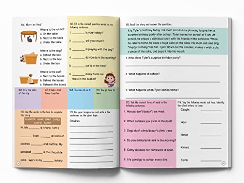 201 English Activity Book: Fun Activities and Grammar Exercises | Alphabet & Words, Rhyming & Opposites | Ages 5–9 | 4+ Hours of Interactive Learning