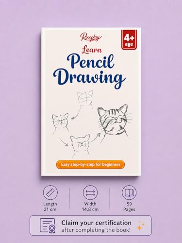 Learn Pencil Drawing Book, Step-by-Step Guide for Beginners, Shading and Blending, Ages 4+: 1 (Pencil Drawing beginner)