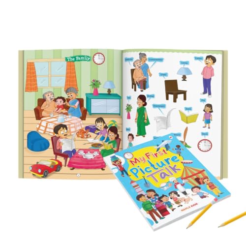 Picture Talk and Conversation Book for Kids (Colourful Pictures) - Age 2-6 Years - Good for Pre-schoolers, Toddlers